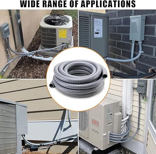 Miniatura 7 de DWALE Kit de conducto y conector hermético a líquidos, conducto eléctrico flexible no metálico hermético, kit de conducto eléctrico de 34 pulgadas y