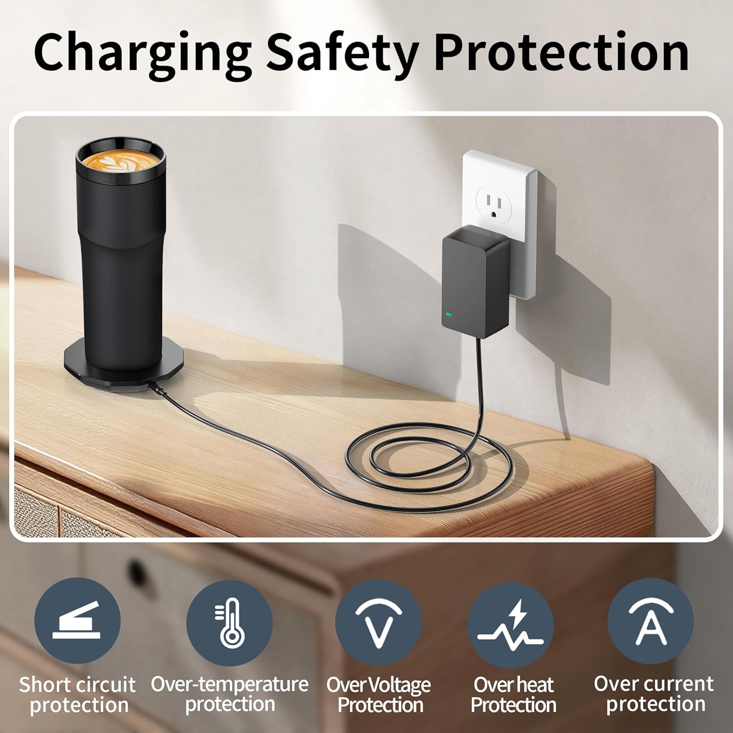Charging Coaster 2 Compatible with Emb-er Mug 2 & 1, Charger for Cordless Coffee Cup Warmer, Temperature Control Smart Mug2 Power Cord