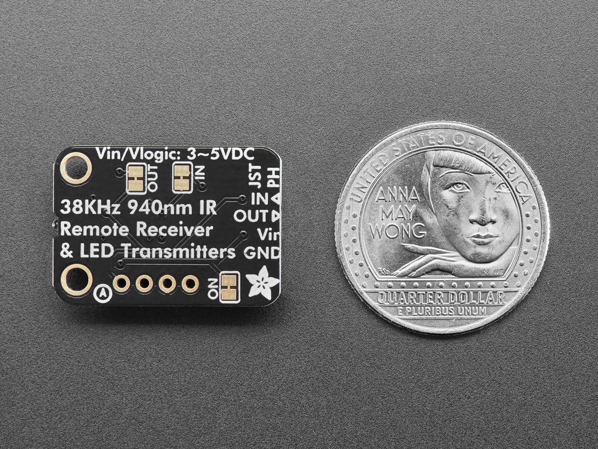 Adafruit Trasmettitore a infrarossi, IR, STEMMA JST PH 2 mm, trasmettitore 940 nm + ricevitore 38 kHz, 5990
