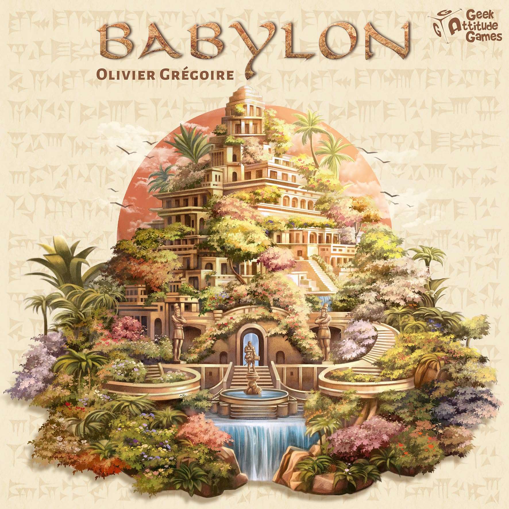 Asmodee - Babylon – Geek Attitude Games – Strategiespiel Geschichte und Architektur – 3D-Konstruktion – Familie/Inities – 8+ – 2 bis 4 Spieler – 45 Minuten – mehrsprachige Version