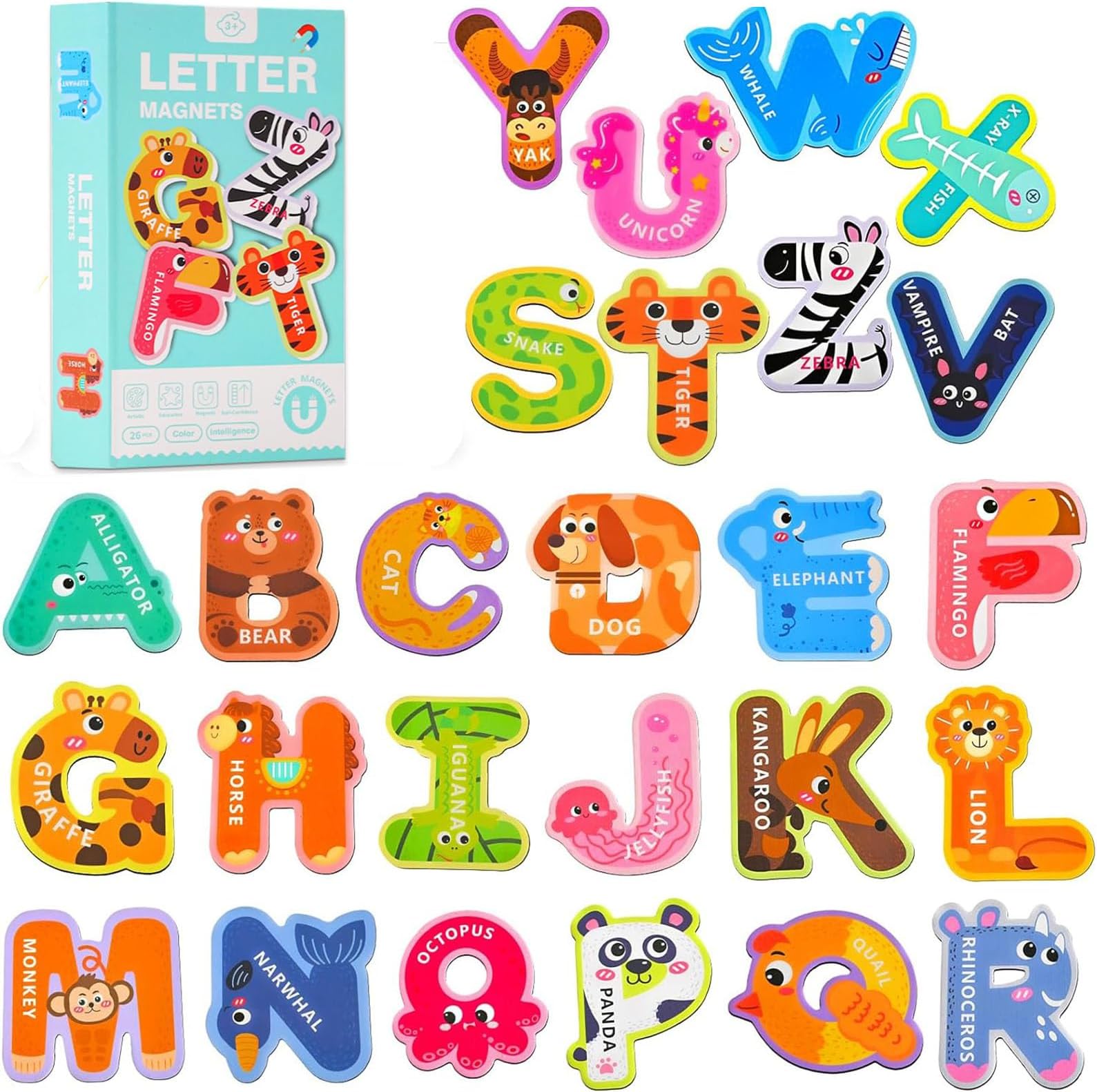 Wukesify Lettres Magnétiques Pour Réfrigérateur, Lettres Magnétiques