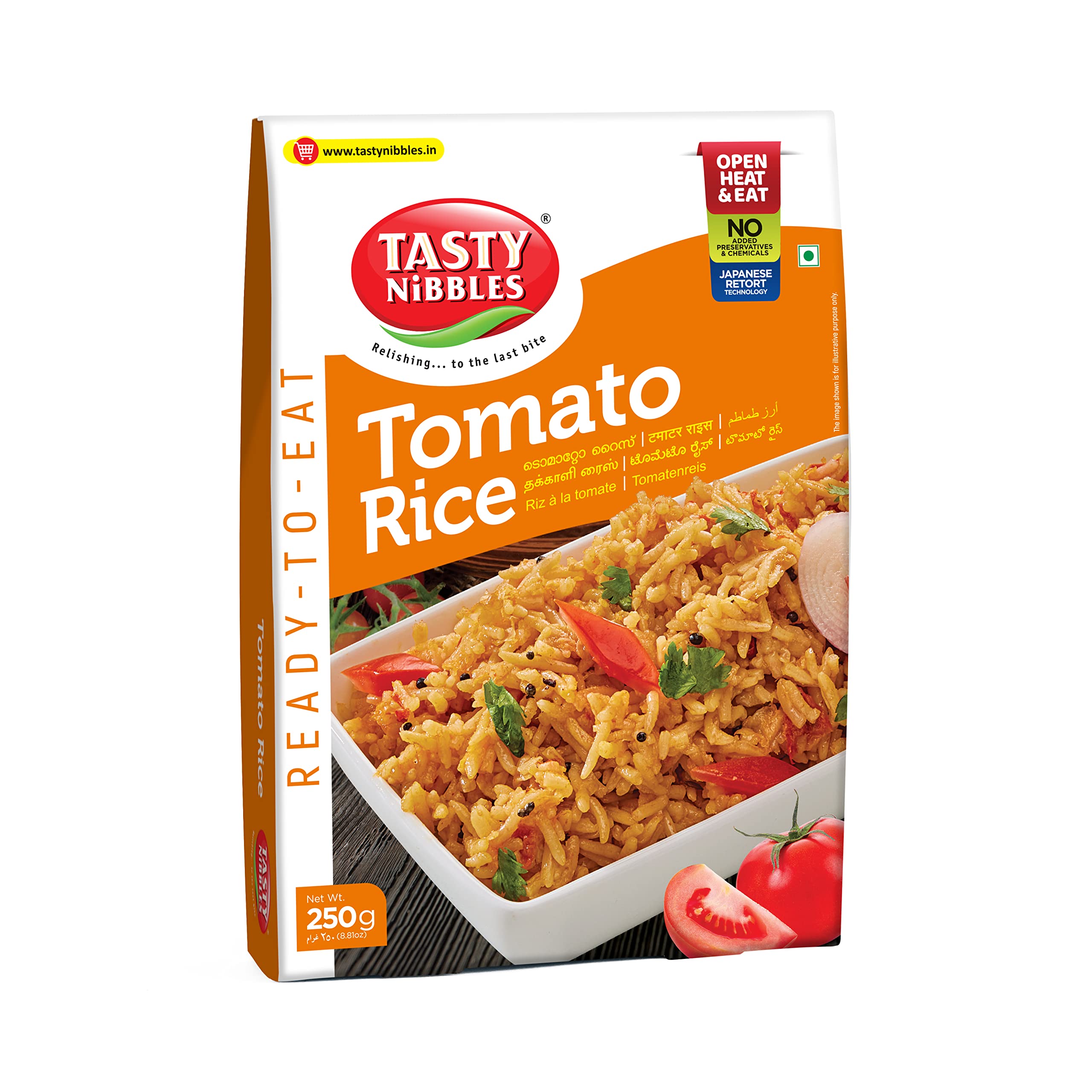 Tasty Nibbles Ready to Eat Tomato Rice 250g x3(Pack of 3) 1
