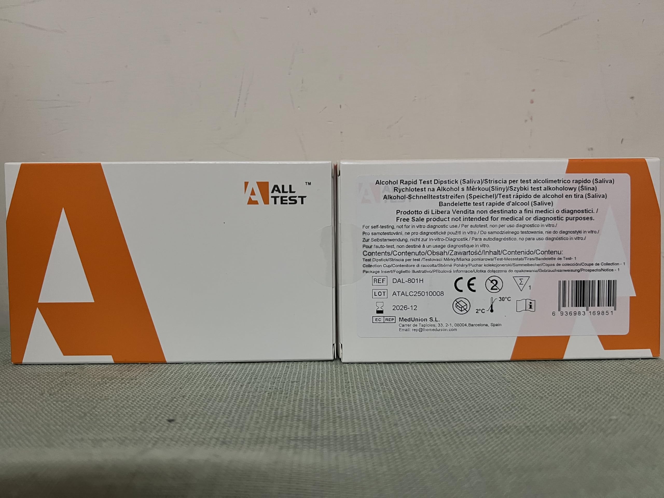 3x ALLTEST ALCOOL TEST - Alcol selftest Saliva test