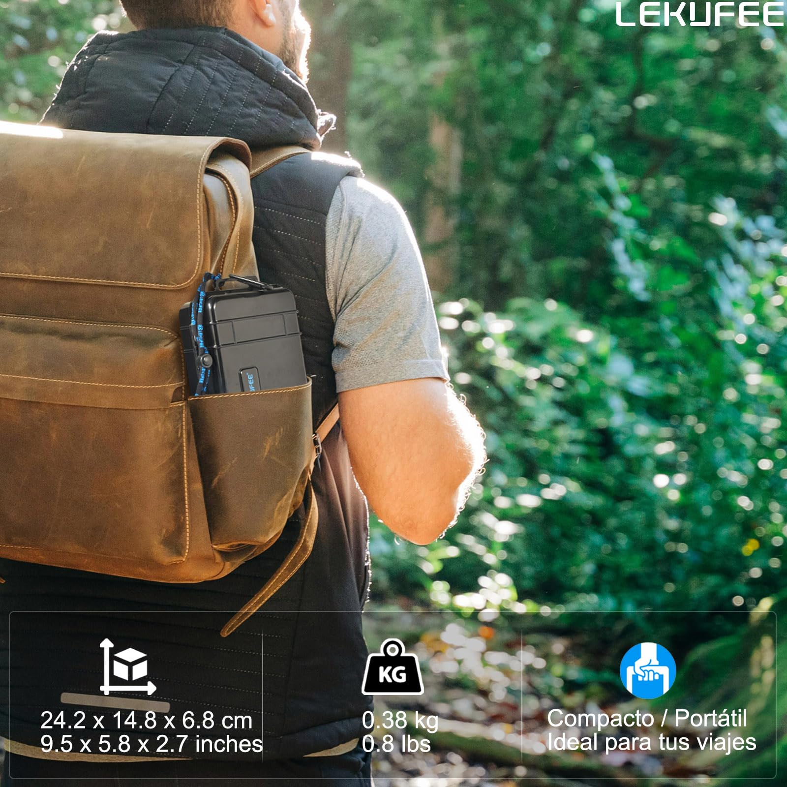LEKUFEE Estuche Rígido Impermeable para Insta360 GO 3S/GO 3 cámara de acción/vlog y Accesorios (Solo Funda)