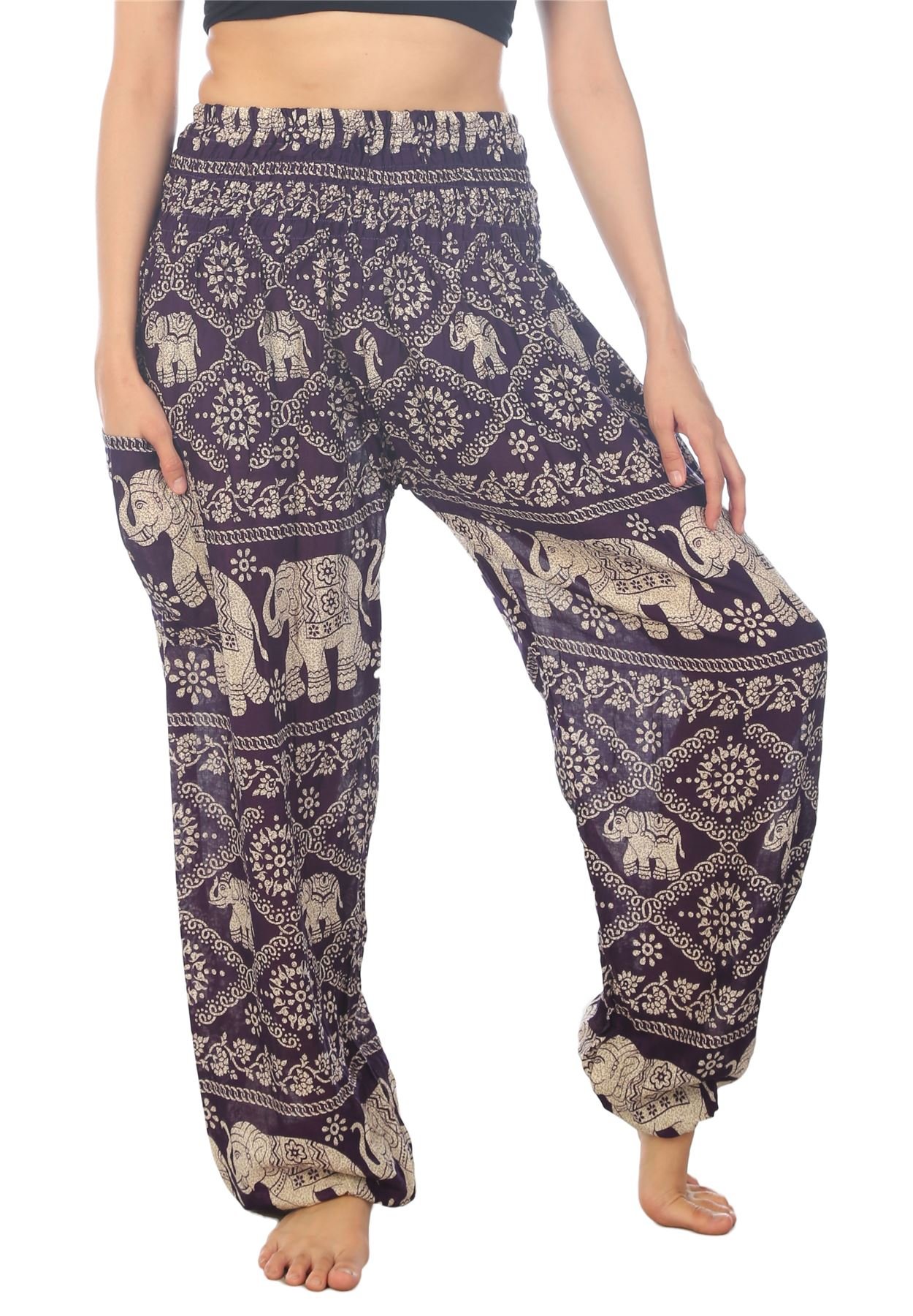 Lofbaz Harem Pants for Women Yoga Boho Hippie Clothing Womens Palazzo Bohemian Pajama Trousers Beach Indian Gypsy Genie Clothes — view 13