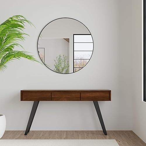 Miniatura 164 de SIMPLIHOME Lowry - Mesa auxiliar cuadrada de madera de acacia maciza y metal, de 22 pulgadas de ancho, moderna, industrial en marrón envejecido café