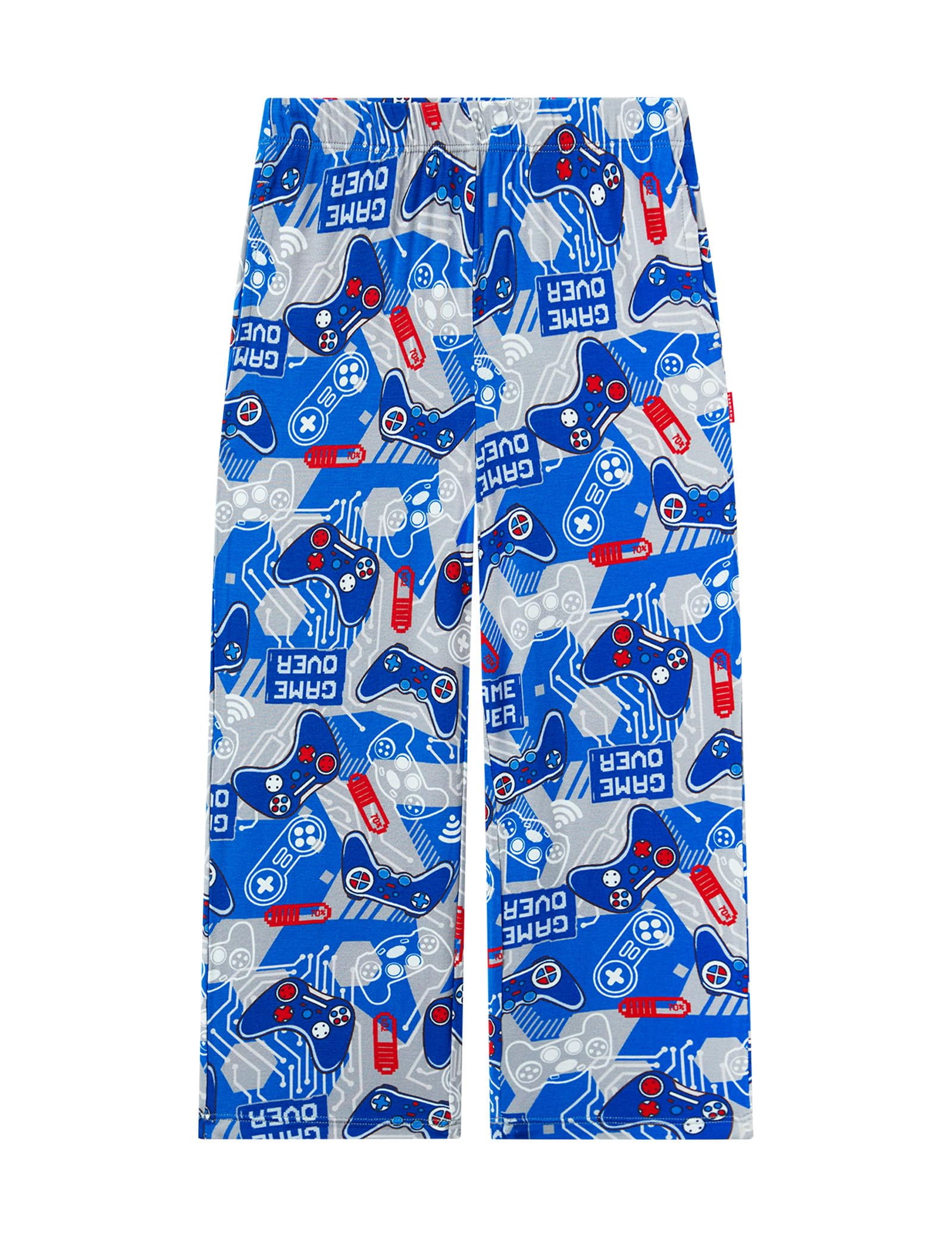 EASWEET Bamboo Viscose Toddler Boys Wide Leg Pajama Pants Elastic Waist Pajama Bottom with Pockets