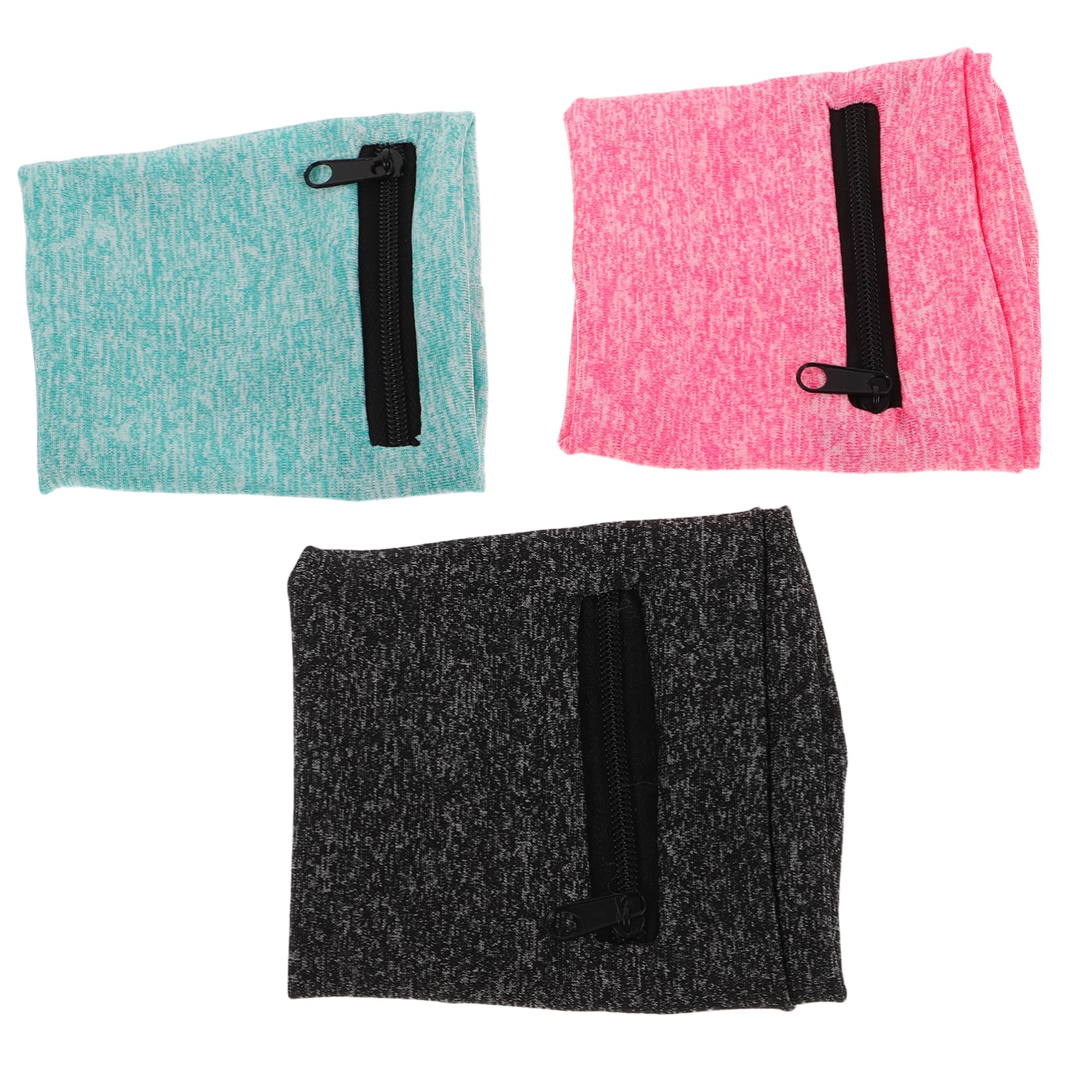 ibasenice 3pcs Portable Wrist Wallet: Versatile Wristband Pouch for Cards Keys and Cash - Lightweight Wrist Wrap for Outdoor Sports and Activities