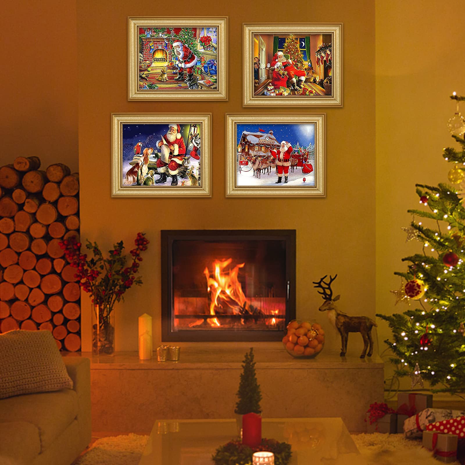 XLZJYIJ 12 Pezzi Kit Diamond Painting Portachiavi Natale - 5D Adesivi Mosaico Per Bambini - Ornamenti Fai Da Te Con Diamanti Colorati