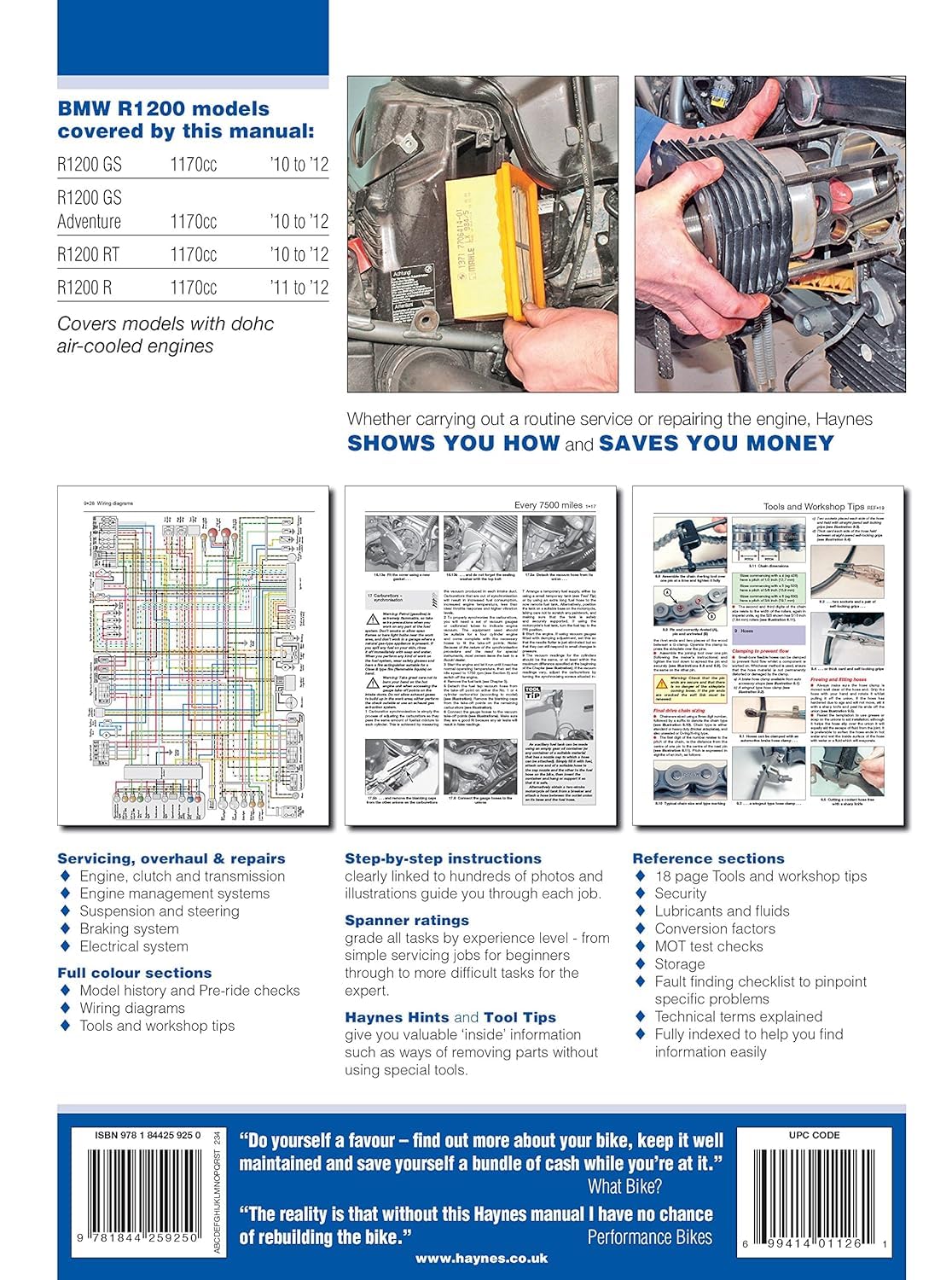 BMW R1200 dohc (10 - 12) Haynes Repair Manual: '10 to '12 (Haynes Service and Repair Manual)