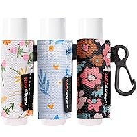 Vista 11 de HEYSKAY 4 piezas de fundas para llavero de bálsamo labial, compacto, con clip, soporte para lápiz labial, llavero, soporte para bálsamo labial