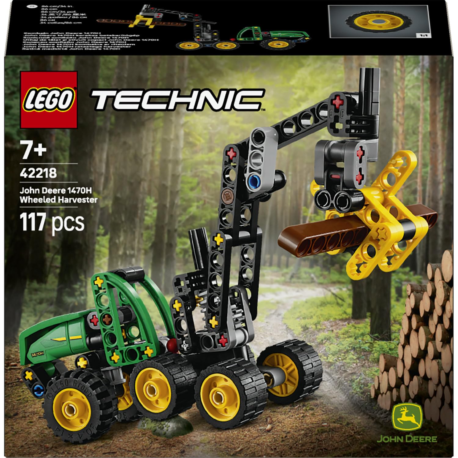LEGO Technic John Deere 1470H Tekerlekli Orman Makinesi 42218