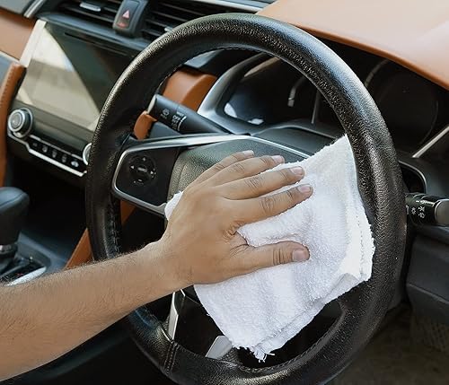 Miniatura 8 de Toallas de rizo (paquete de 60) de 14 x 17 pulgadas, absorbentes y multiusos, de secado rápido, trapos de limpieza, toallas de limpieza de algodón,