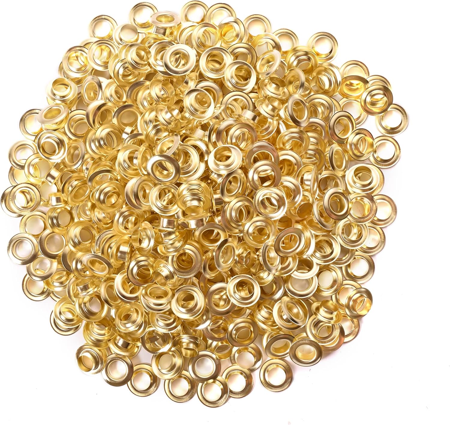KING PIECES 2000pcs Grommets (Silver & Gold) 1/2 Inch Washers and Grommets Kit for Grommet Tool, Banner & Posters Metal Grommets Eyelets for Fabric Clothes Leather Belt Punching