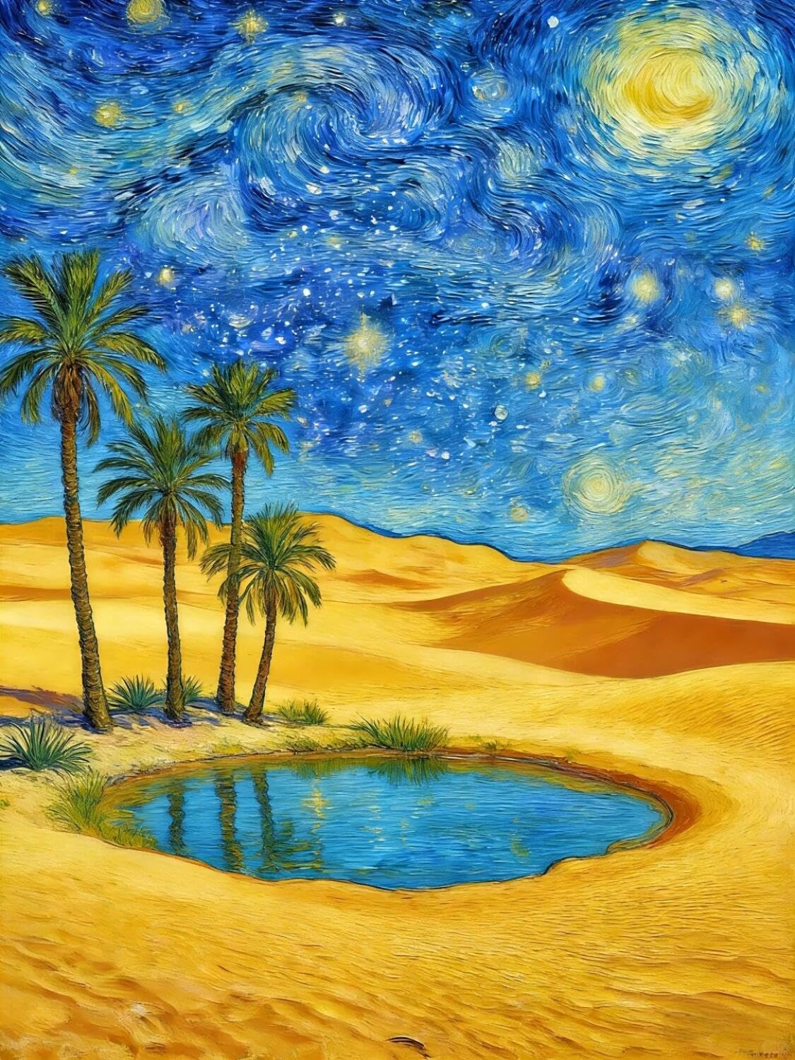 Rqwybcaxn Embroidery Beads Kit Desert Lakes 40x50cm