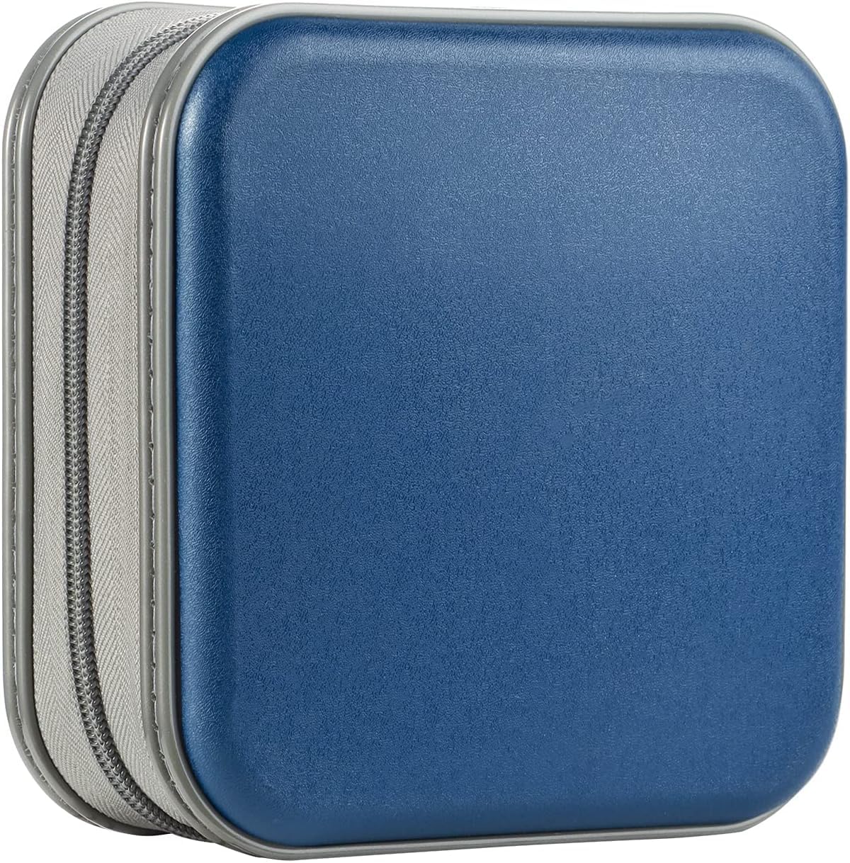 UENTIP CD Case for Car,48 Capacity DVD Case Portable Zipper CD Case Holder Large Storage CD Wallet CD Organizer Home Travel (Dark Blue, 48)