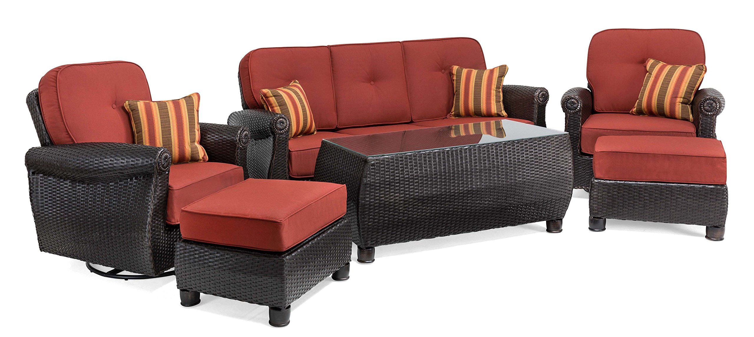 Buy Breckenridge 6 Piece Resin Wicker Patio Furniture Conversation Set