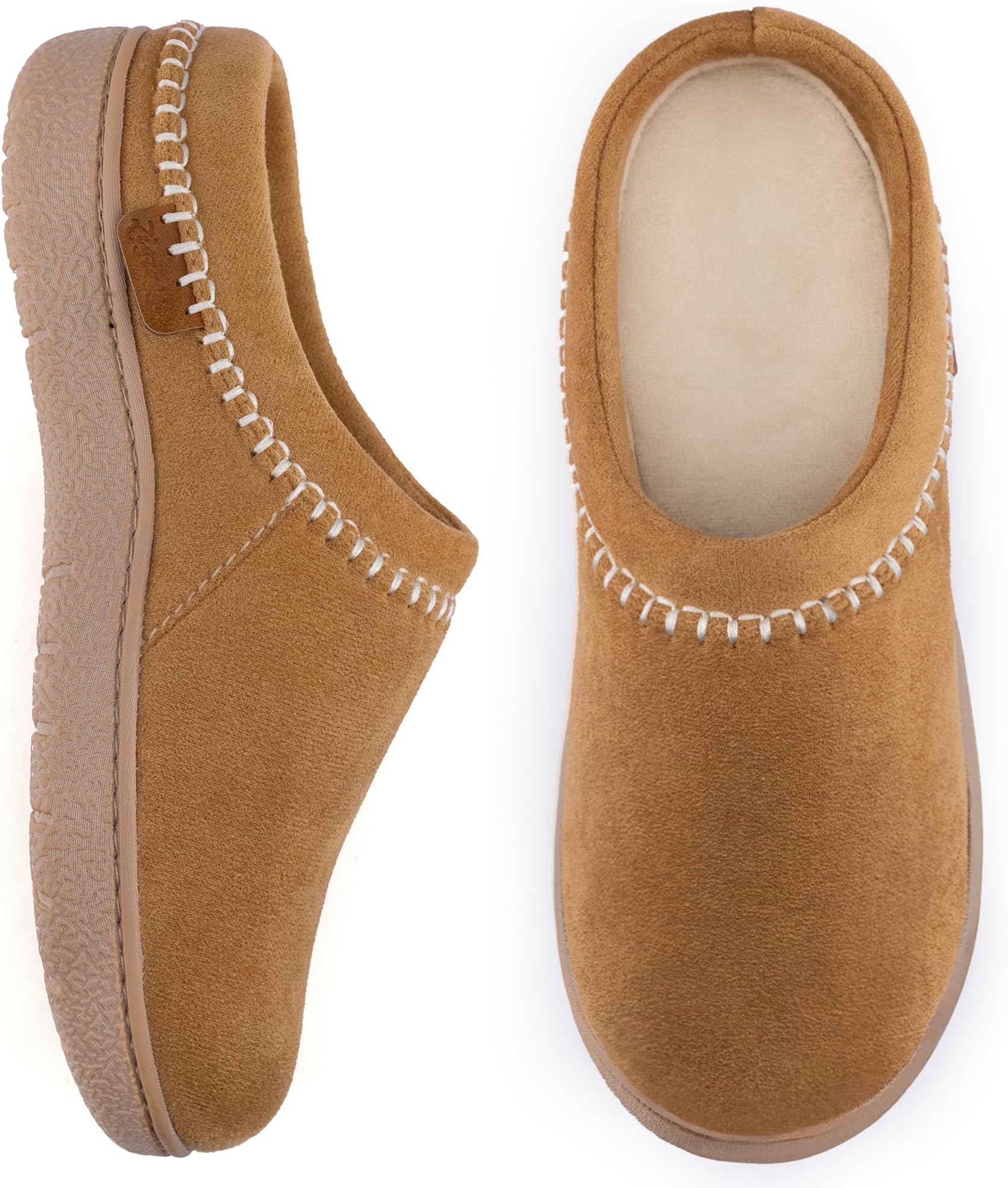 Women's Slip On Moccasin Slippers, Microsuede Indoor/Outdoor Comfy House Shoes with Memory Foam, Cozy Wide Loafer Clog Slippers