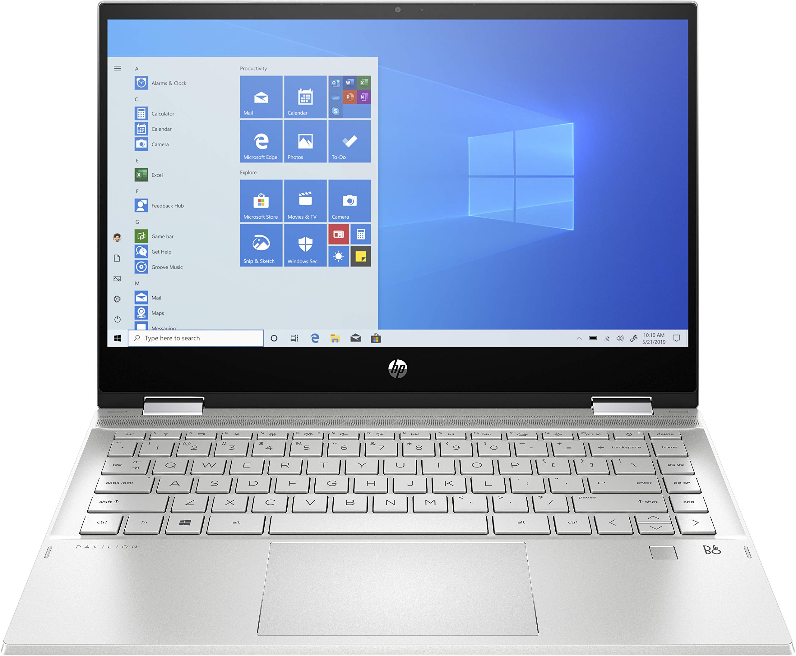 HP - PC Pavilion X360 14-dw1021nl Notebook Convertibile, Intel Core i3-1115G4, RAM 8 GB, SSD 256 GB, Grafica UHD Intel, Windows 10 Home, Schermo 14” FHD, Lettore Impronte Digitali, USB-C, Argento