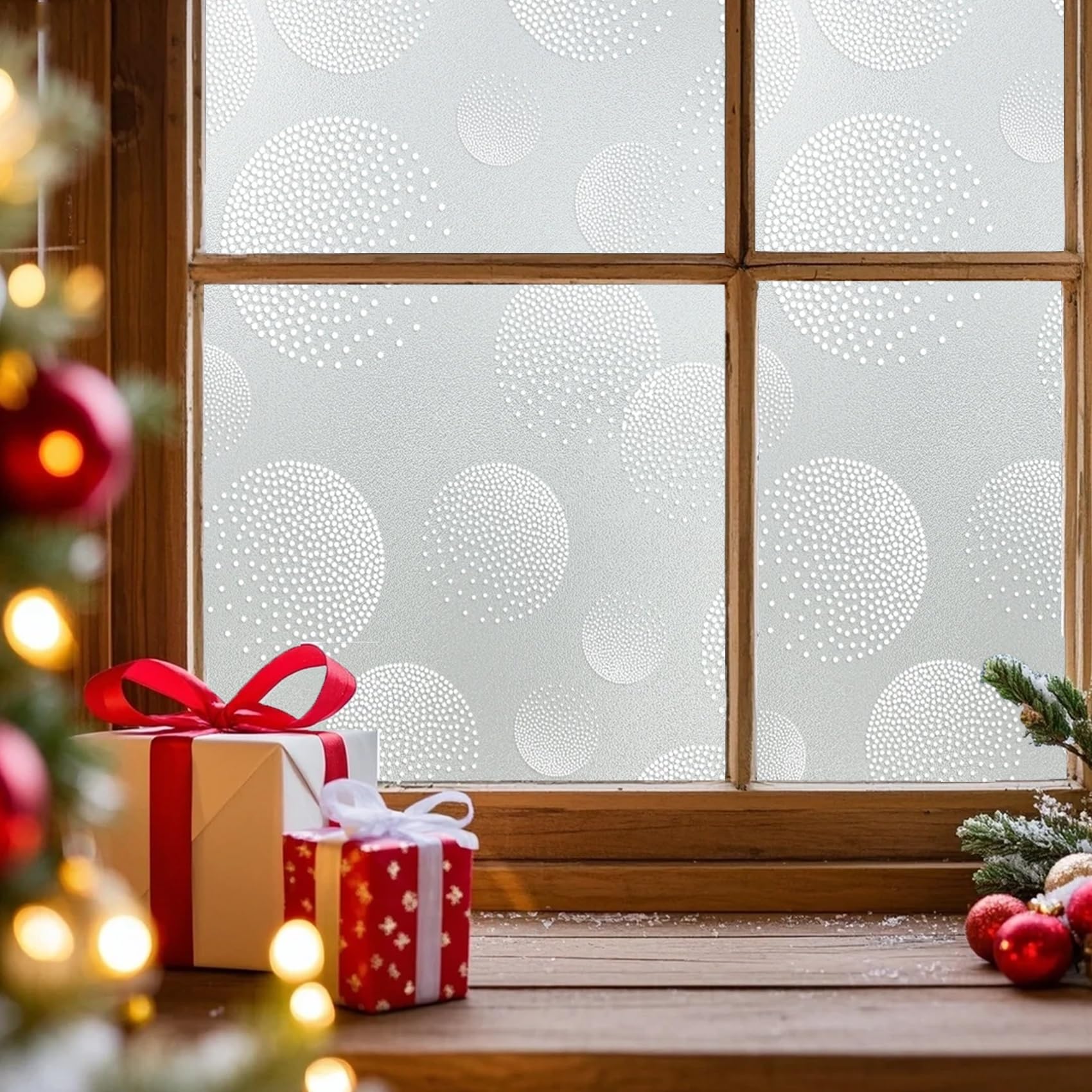 Film occultant pour fenêtre 120 x 750 cm motif pointe neige