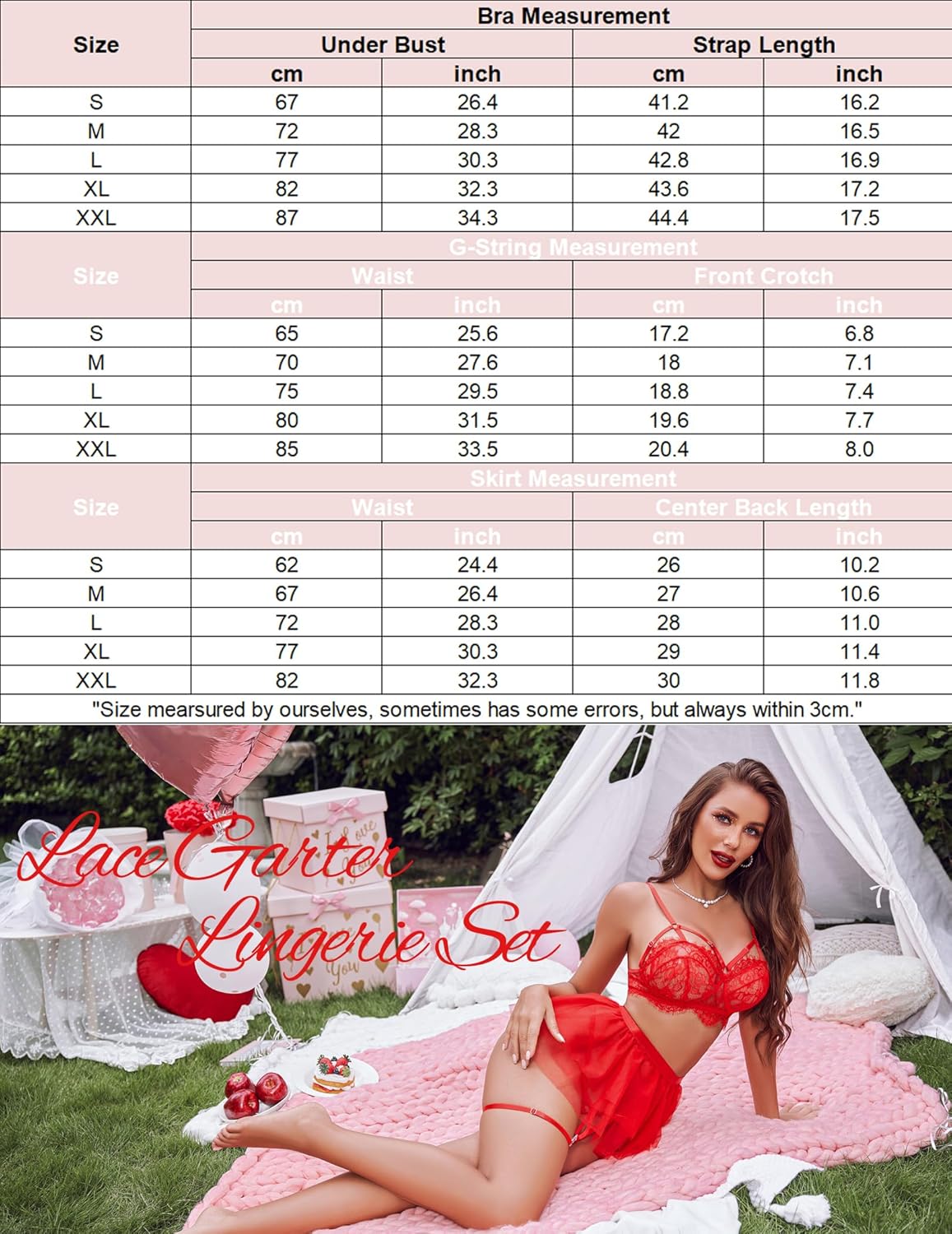 Avidlove Lace Garter Lingerie for Women Mesh Mini Skirt Nightwear Babydoll Bodysuit - Image 6