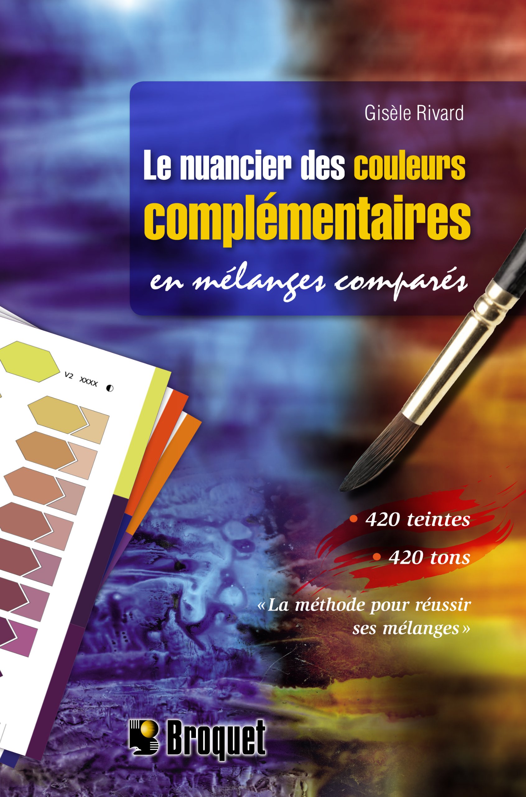 Nuancier des couleurs complémentaires en mélanges comparés
