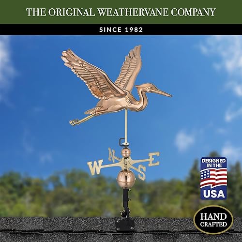 Vista 9 de good Direcciones "estándar" Blue Heron Veleta, ninguno , Cobre