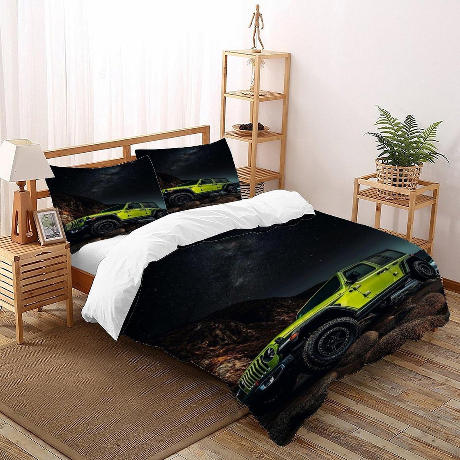 Housse de couette Off Road parure de lit adulte microfibre 3 pièces facile à enfiler