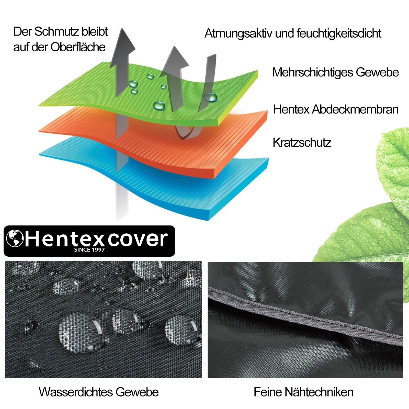 Loungemöbel Abdeckhaube für L-Form Sofas，Wasserdichtes Atmungsaktives TPU Gewebe Abdeckhaube für Gartenmöbel ，Wasserdicht Schutz vor Wind UV schützende (Grau (270 * 210 * 85W*90H/65H cm)
