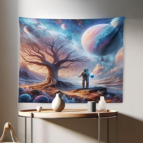 Miniatura 444 de Ambesonne Tapiz gótico, patio con hiedra encantada en la puerta antigua al bosque, colgante de pared ancho para dormitorio, sala de estar, 2-Verde