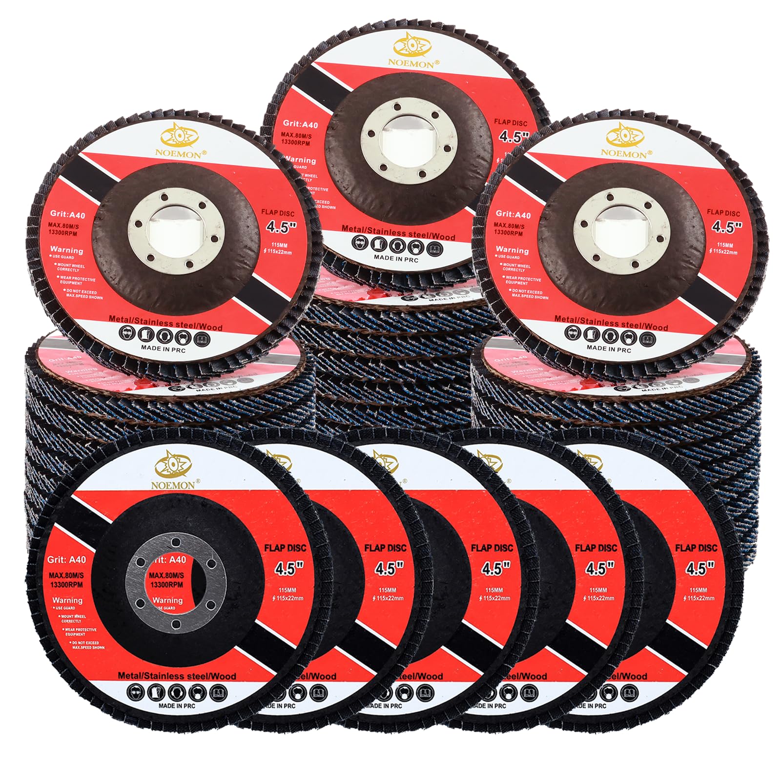 4.5" Flap Discs - 28 Pack for Angle Grinders -10 4.5" Flap Discs - 28 Pack for Angle Grinders -10