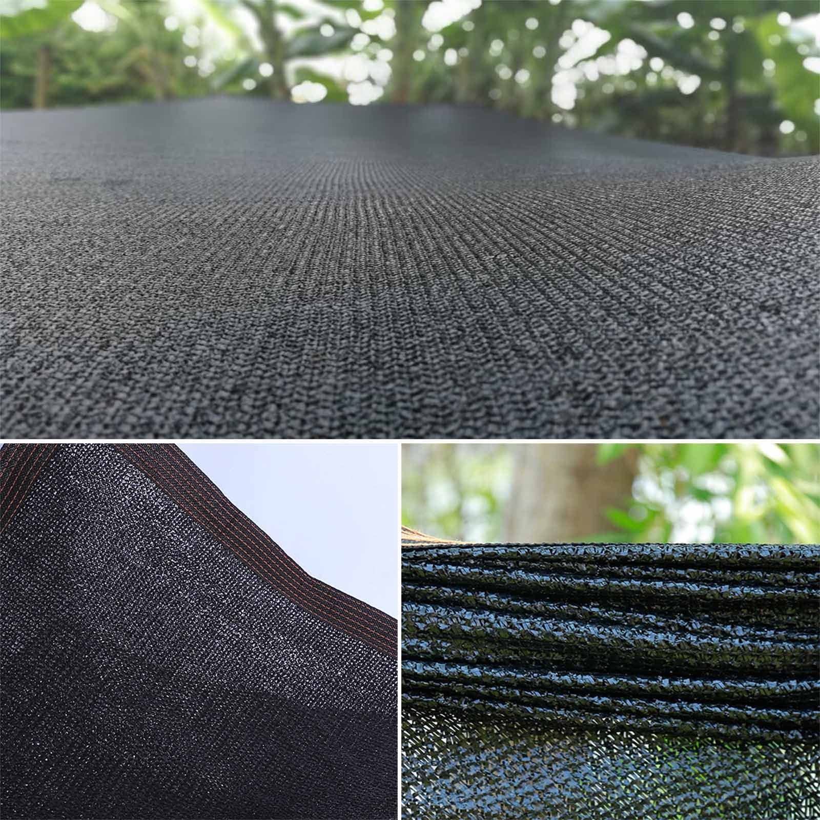 KGUDYS Shade Net, UV Protection Shade Cloth, Mesh Breathable Shade Netting, Windproof Shade Sail,Great for Plants, Garden Anti-Aging Shade Nets 1.5/2/2.5/3/4/5/6m,Black-1.5x4m(4.9x13.1ft)