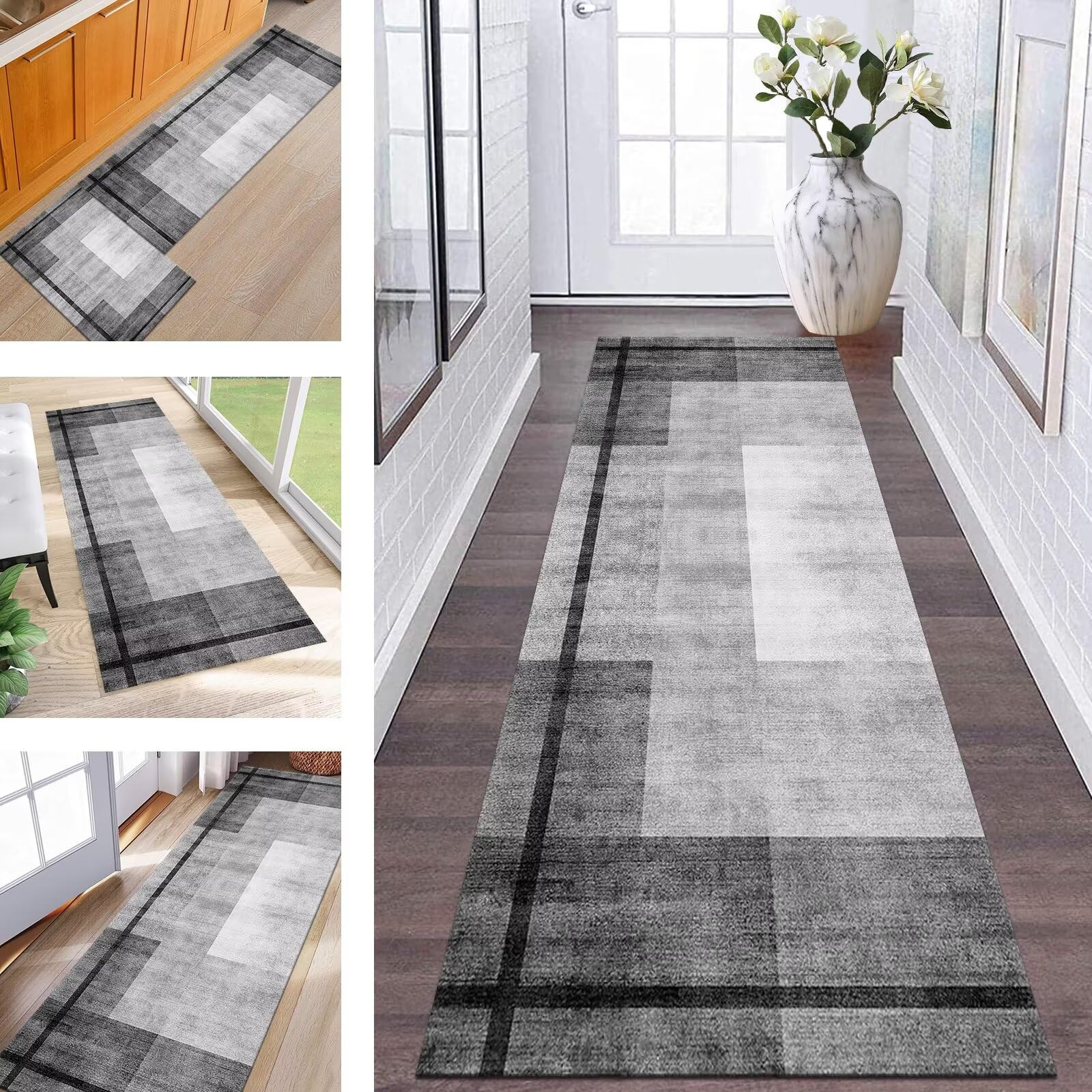 Tapis de cuisine violet lavable et antidérapant pour chambre et salon