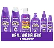 Aussie Miracle Curls Set: Shampoo, Conditioner, Deep Hydration, Spray Gel, Detangling Milk, and Oil Hair Treatment, Curl Oil, Coconut & Jojoba, Frizz Control, 6 Pieces