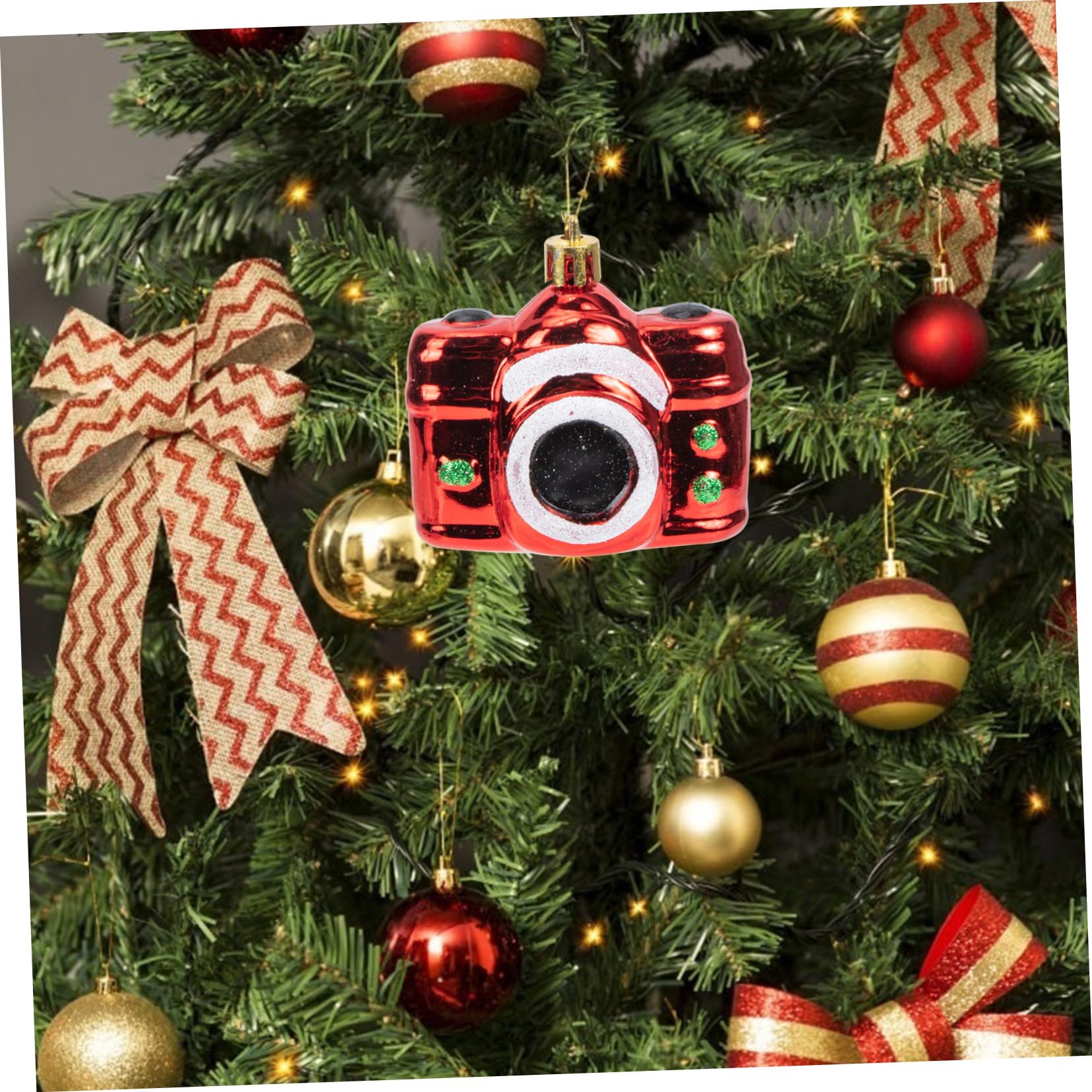 Ciieeo 2 Juegos De Colgantes para Árbol De Navidad Adornos Decorativos Rojos para El Hogar 6 Unidades.