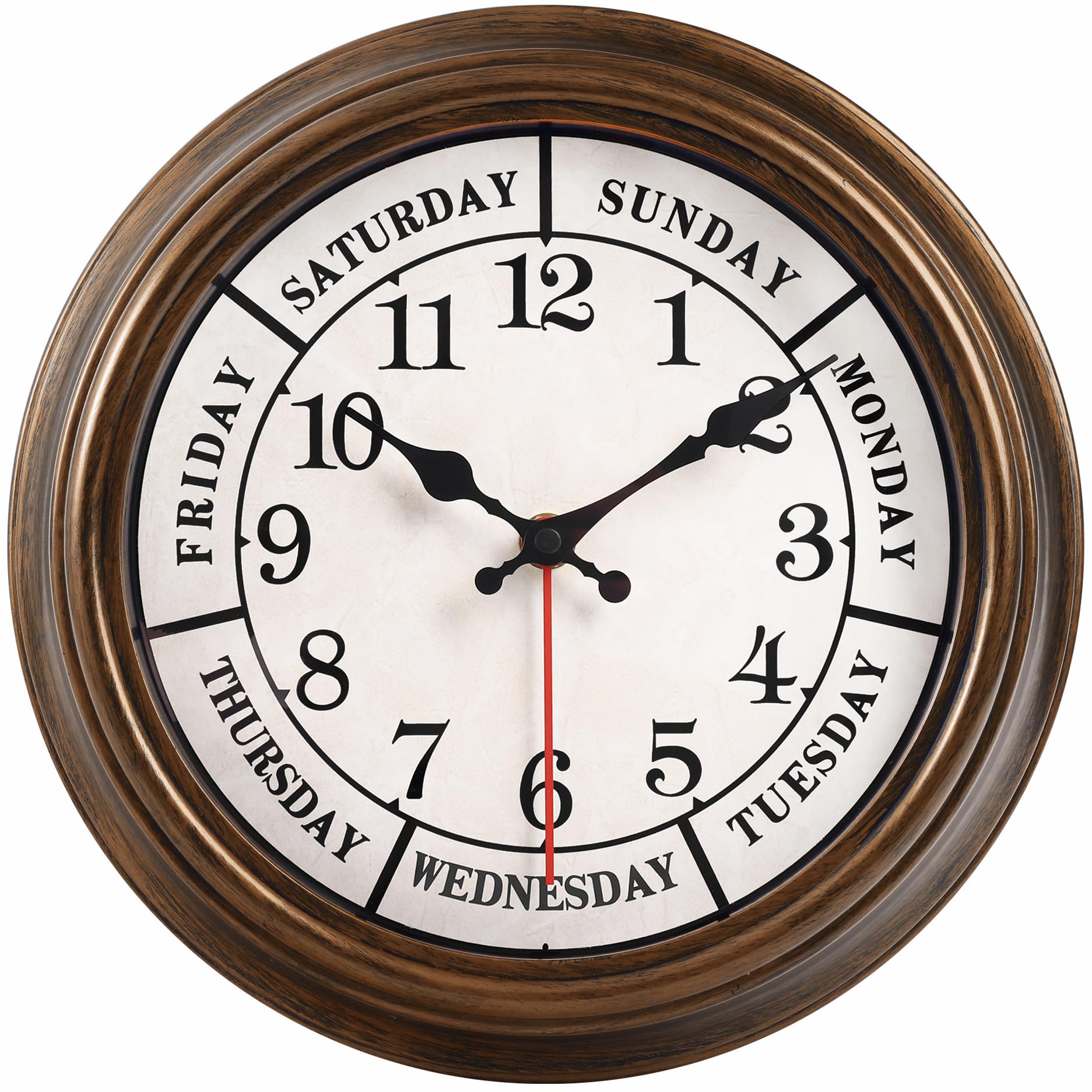 Amazon.com: 45MinST 12 Inches Retro Wall Clock,Day of The Week