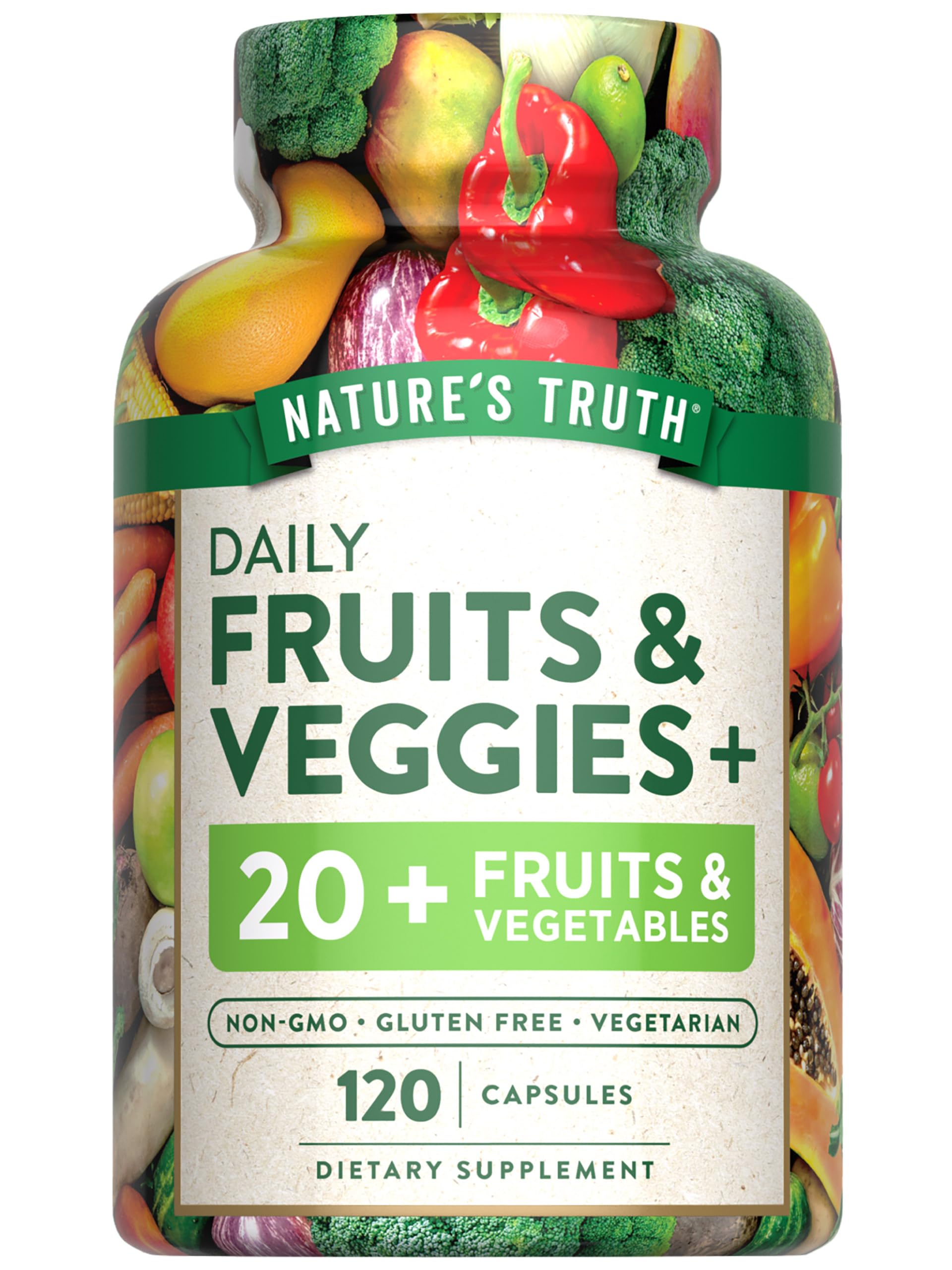 Nature's Truth Fruit and Veggies Supplement | 120 Vegetarian Capsules