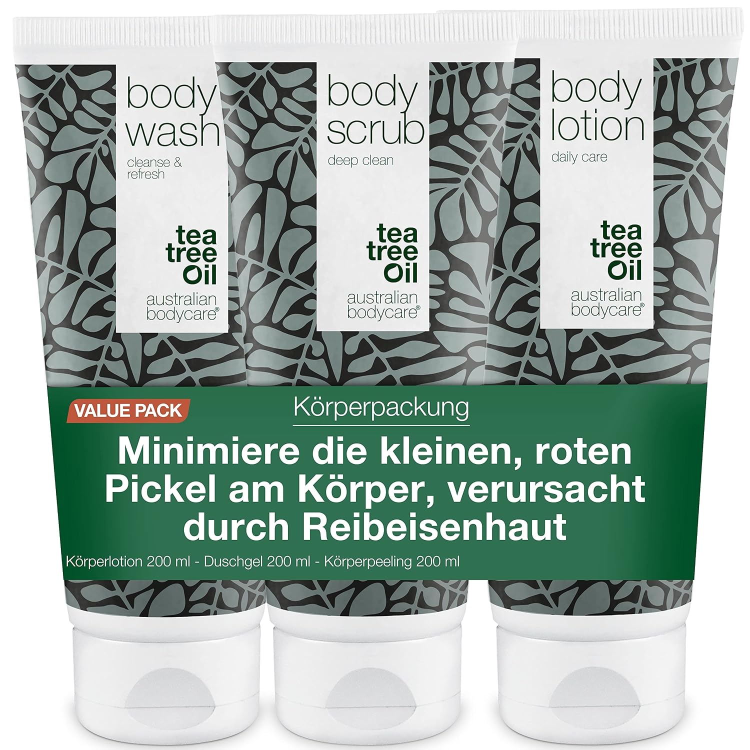 Keratosis Pilaris and Dry / Cracked Skin Kit for Smooth and Soft Skin - Body Wash Exfoliating and Lotion Set - Exfoliating and Moisturising Formula