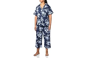 Karen Neuburger's Women's Short Sleeve Girlfriend Capri Pajama Set: Comfort and Style...