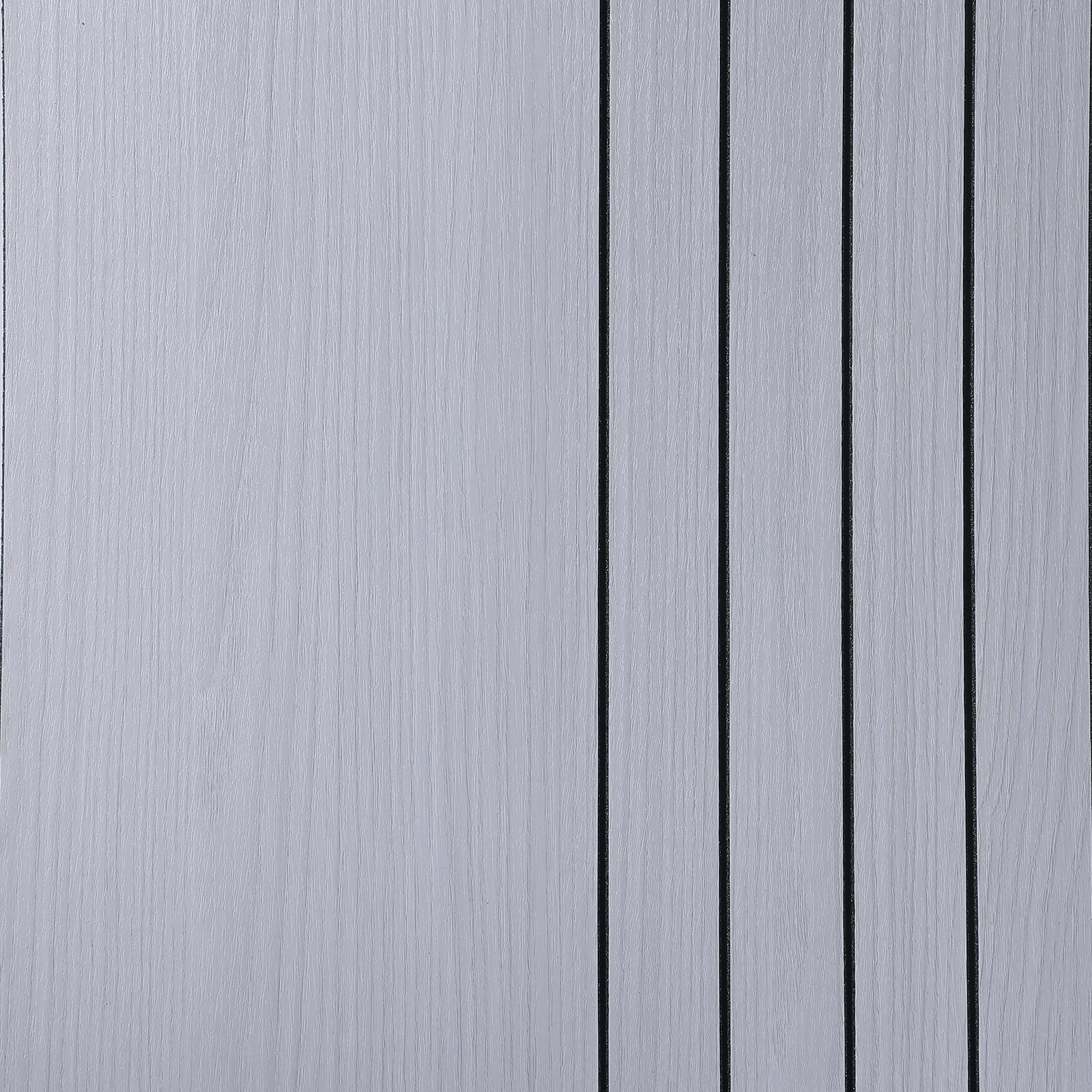 2Roll Grey Peel and Stick Wall Panels 3D Self Adhesive Wall Panels Wood Slat Effect Panelling Wallpaper for Living Room Bedroom, 3mm Thick Sound Insulation, Three-Dimensional Lines, 300x40CM — image 1