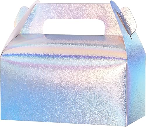 Miniatura 14 de UnicoPak Paquete de 30 Cajas de Obsequios Azul Marino con Forma de Tejado, Cajas de Bolsas de Regalos para Fiestas para Dulces, Golosinas