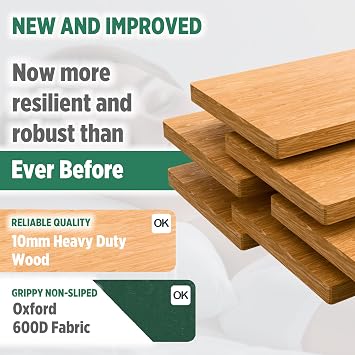 10mm Bunkie Board (76x80 King Size) Green, Heavy Duty Wood |Low Profile Bed Support Board, Breathable, Noise Minimizing, Moisture Resistant | Split Fully Assembled