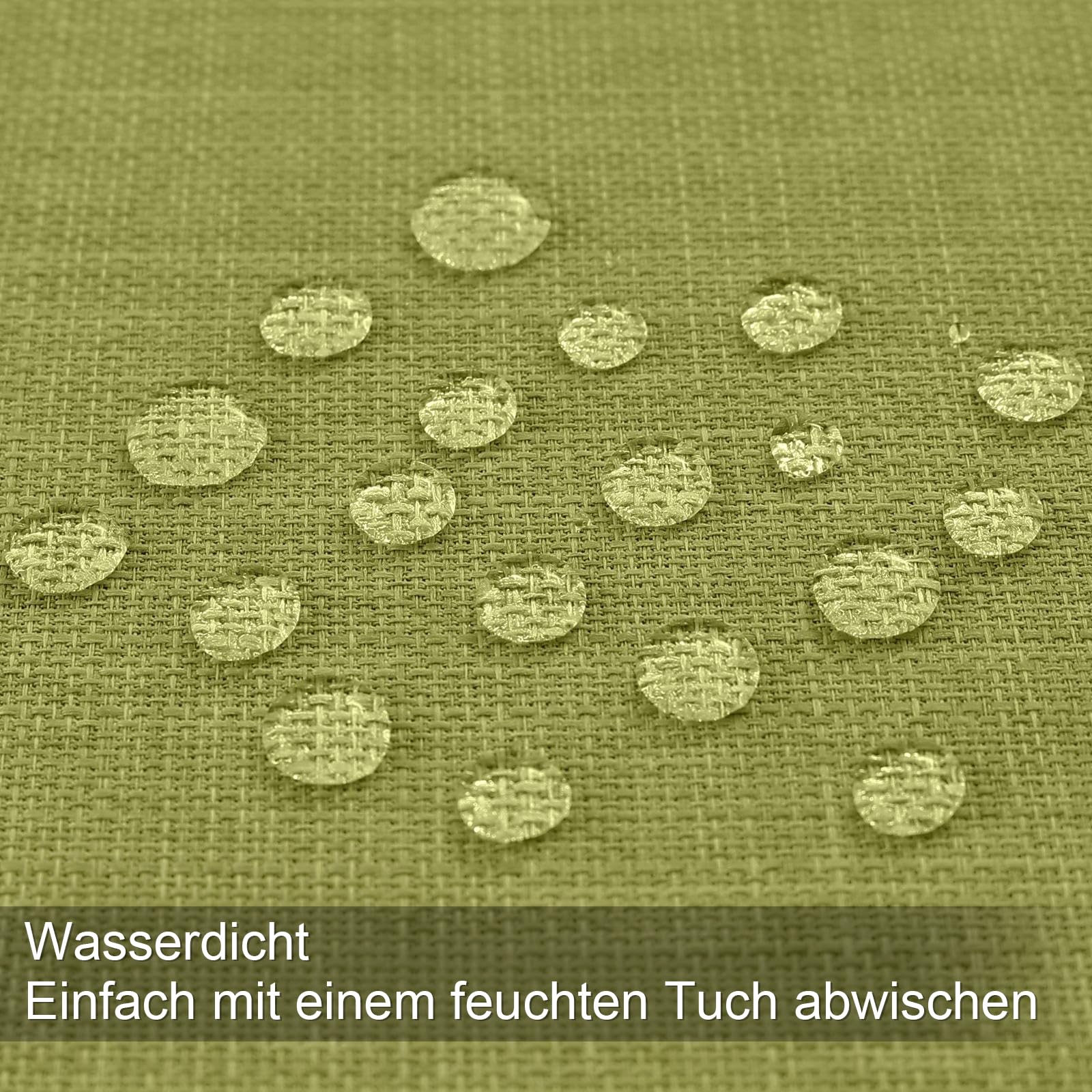 Smiry Leinenoptik Tischdecke Eckig 140 x 100 cm Grün – Ansicht 4
