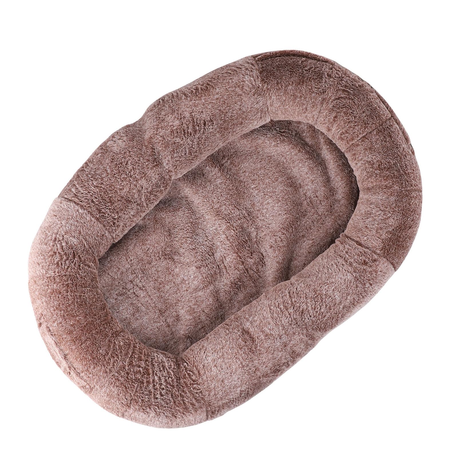 Dioche Legowisko dla Psa Wielkości Człowieka Duża Pluszowa, Zmywalna, Zdejmowana Sofa dla Zwierząt do Salonu Sypialnia Gradalny Kolor Kawy Ergonomiczne Wsparcie Antypoślizgowa Podstawa (135*85*30cm)
