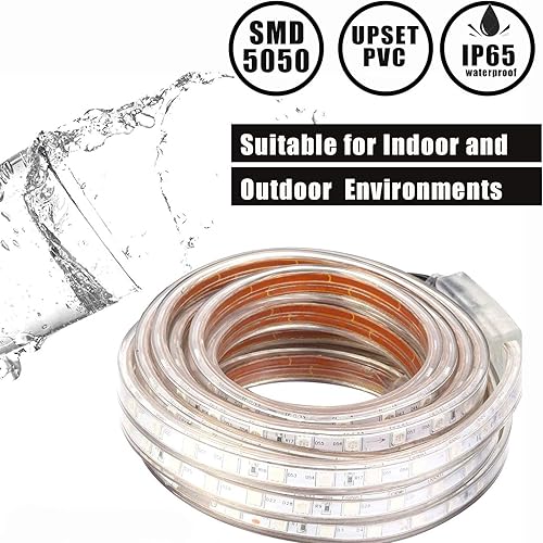 Miniatura 3 de Ainfox - Tira de luces LED de 50 pies, impermeable, 16 colores cambiantes, tiras de luz RGB con control remoto para uso en exteriores e interiores,