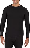 Fruit of the Loom Men's Recycled Waffle Thermal Crew Top Underwear - Moisture-Wicking, Heat-Trapping Base Layer (1-2 Pack)