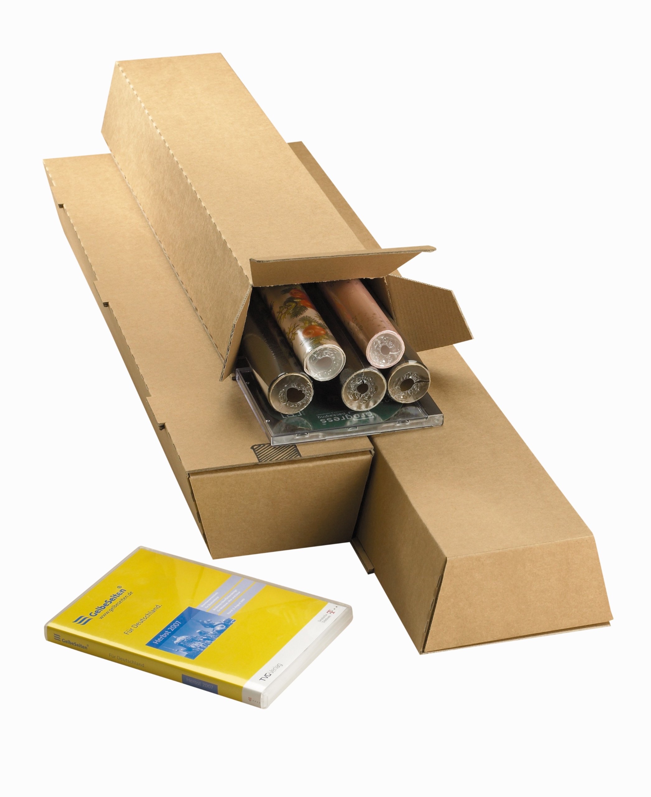 Trapez-Versandverpackung Premium Extra PP T05.06 aus doppelter Wellpappe, DIN A0, 860 x 145/108 x 75 mm, 20-er Pack, braun