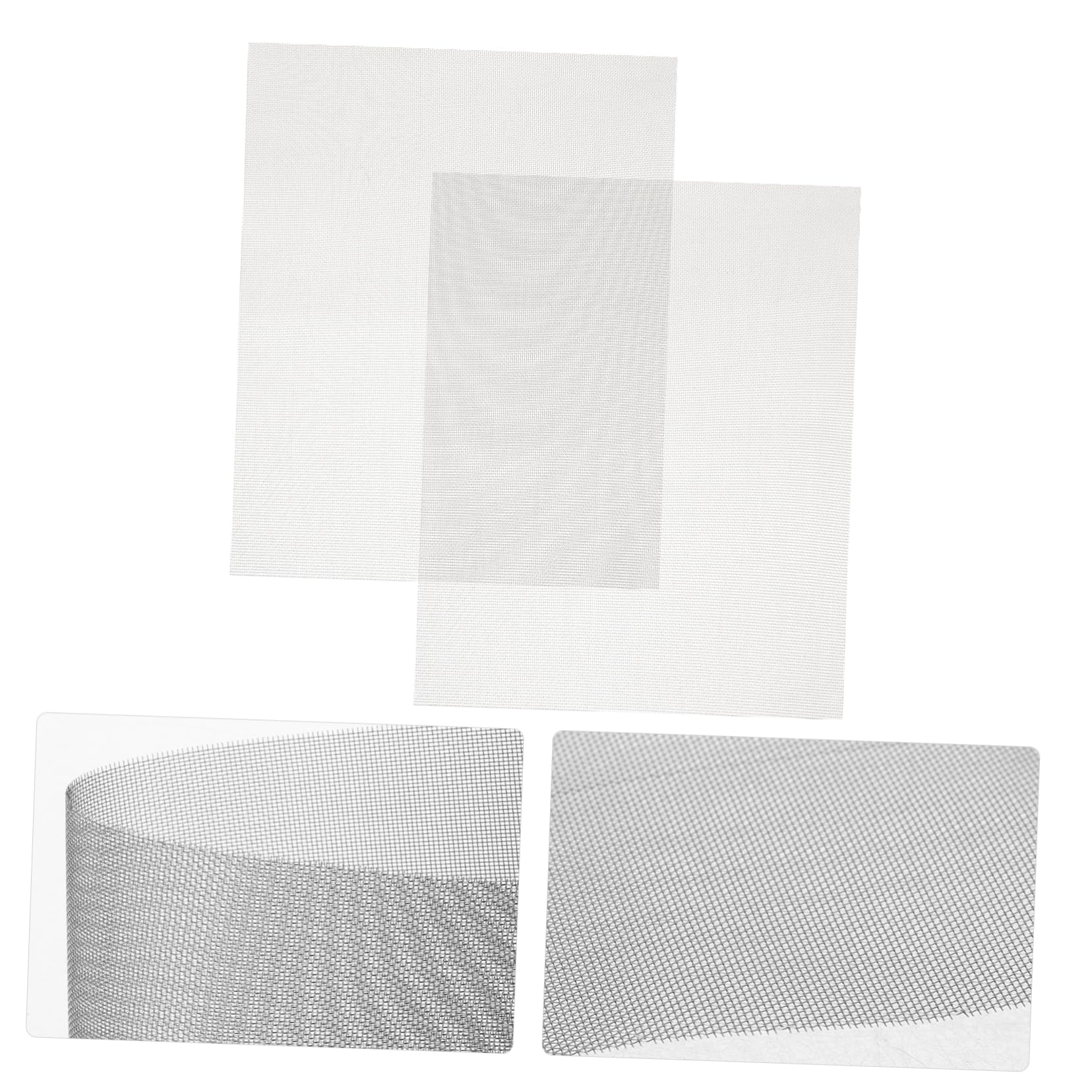 MUCKLILY 1set Metal Mesh Silver Tungsten Wire Screen Mesh Car Bumper Repairing Accessory Fine Mesh 2pcs