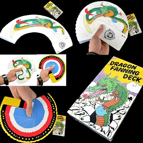 Miniatura 3 de sumrica Magic 2 Deck Juego de cartas Dragon Fanning Deck Trucos de magia Manipulación Dragón Baraja Ahumado Magia
