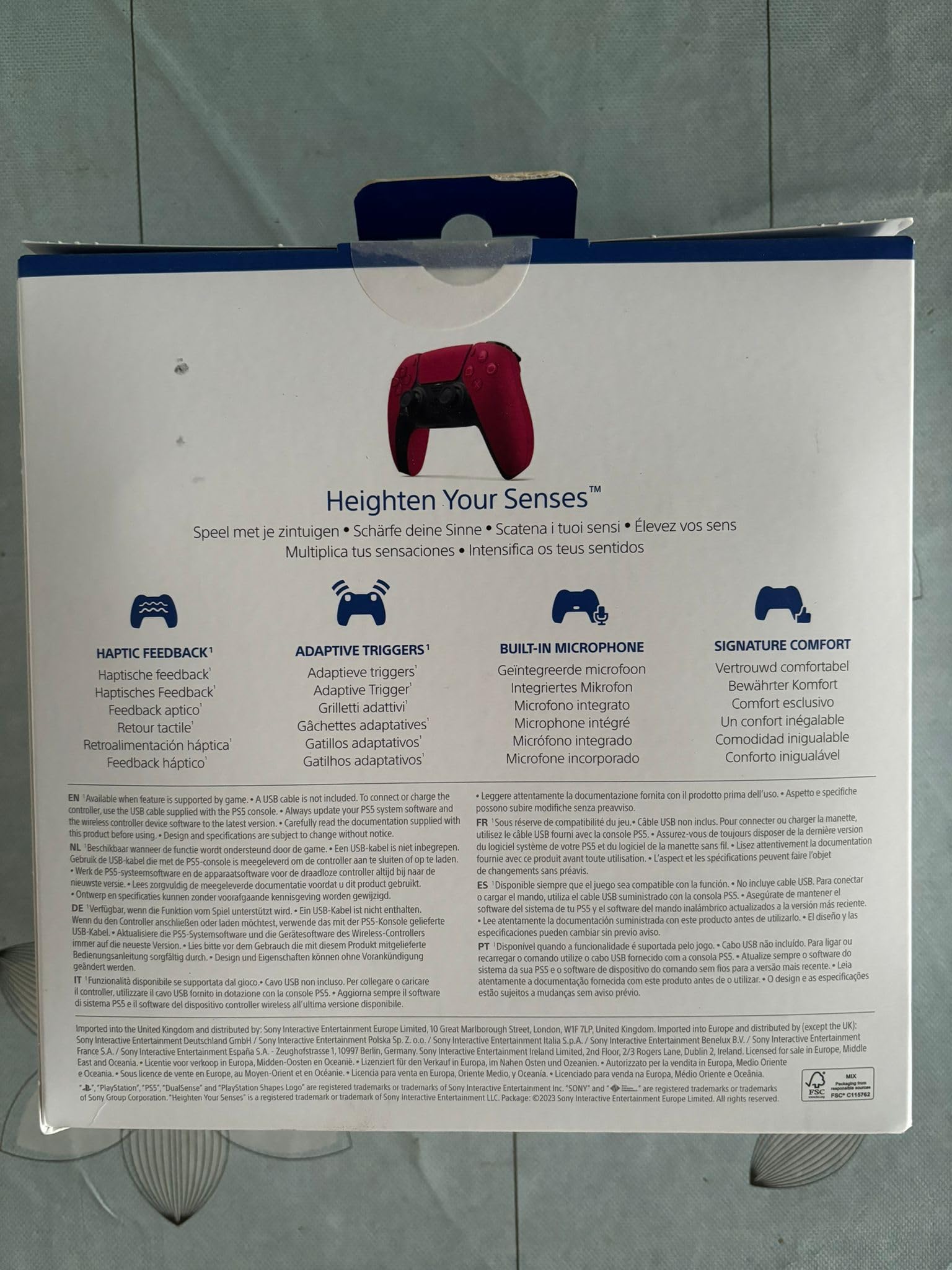 Sony Official PlayStation 5 - DualSense Wireless Controller - Cosmic Red (PS5)